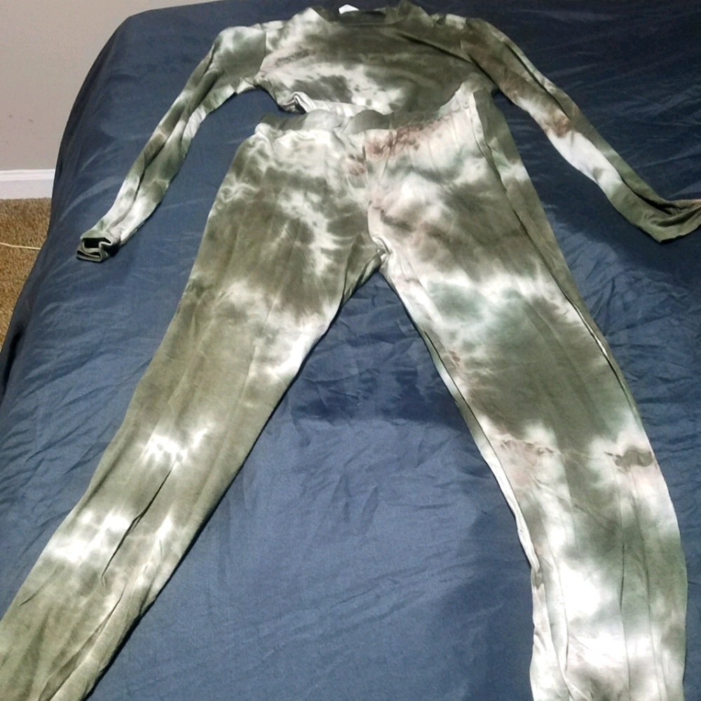Women Fashion Nova Long Story Tie Dye Jogger Set